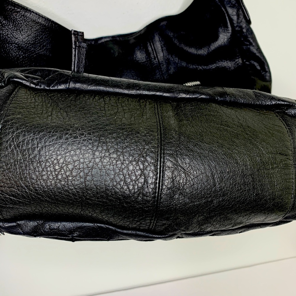 Day and Mood Isa Hobo Purse Black Leather Shoulder Strap Anthropologie - Picture 6 of 12